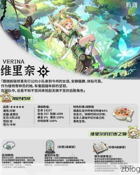 鸣潮折枝角色养成攻略,升级突破材料一网打尽
