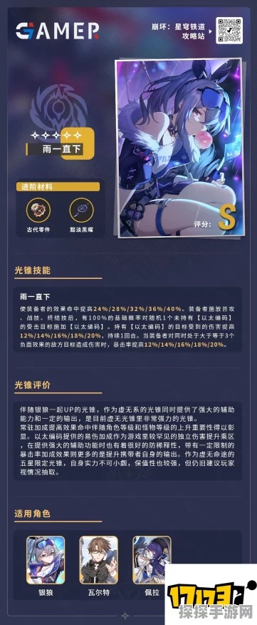崩坏，星穹铁道银狼五星光锥雨一直下属性深度解析